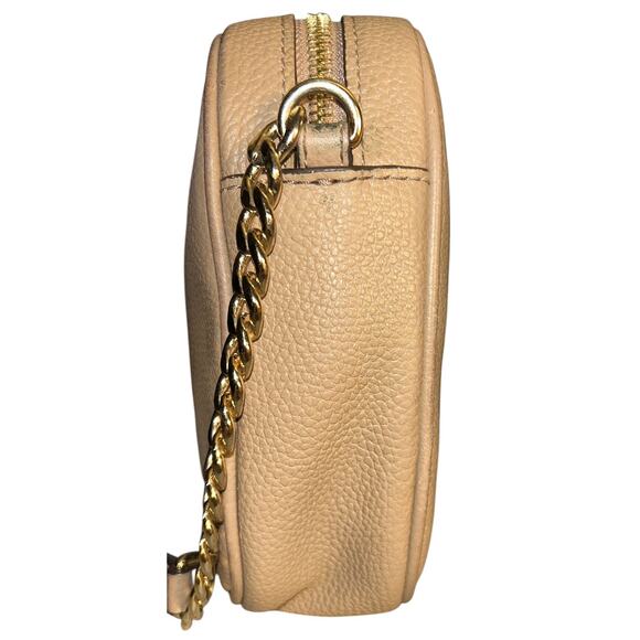 Michael Kors Fulton Large Leather Gold Crossbody Bag 38S8XFTC3L - Picture 2 of 9